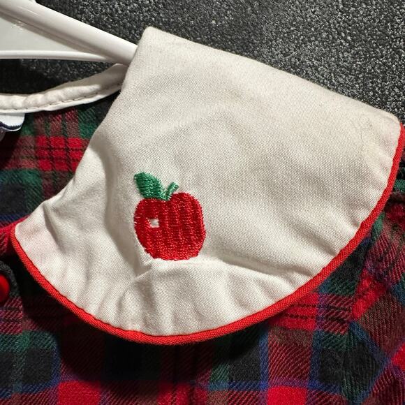 Vintage Alexis Dress Plaid Embroidery 100% Cotton Made in USA Size 24mo 29-32lbs - Picture 3 of 6